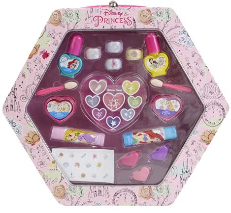 Princess Royal Makeup Case, Prinzessinnen Make-up-Tasche für Schminkspaß von Kopf bis Fuß, Make-up Set für Schminkspaß, buntem Zubehör, Spielzeug und Geschenke für Kinder
