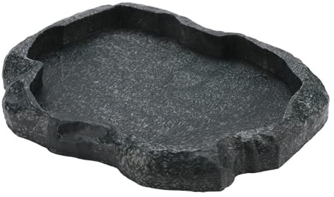 Ödla foderstation, foderskål, reptilhörn, vattenskål, reptilfoderstation, reptilskal av ABS-harts för ödlor, reptilskal för sköldpaddor, reptiler, (moyu grön, m)