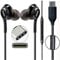 GLITZY GIZMOS Genuine Official AKG Earphones Headphones Compatible with Galaxy S21 /S21 Plus + / S21 Ultra 5G With Type C Connection & for All Other Type C Devices GH59-15198A (BULK PACKAGING)