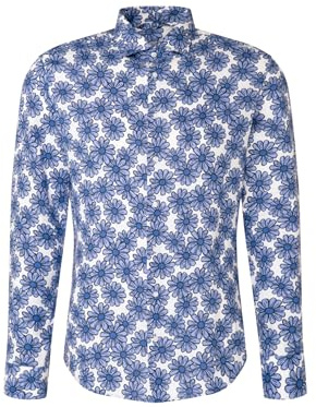 Seidensticker Men's Shaped Fit Langarm Hemd Shirt, Blau, 38