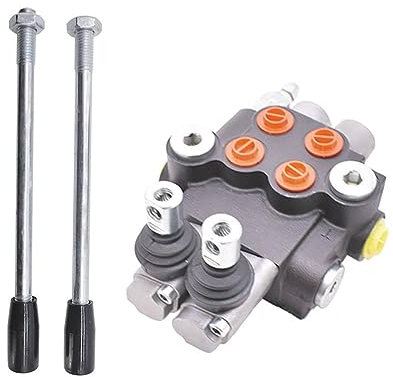 TJHSM Hydraulic Control Valve, 3 Spool 21 GPM 3625 PSI SAE Ports, Double Acting Hydraulic Valve for Tractors Loaders Log Splitters