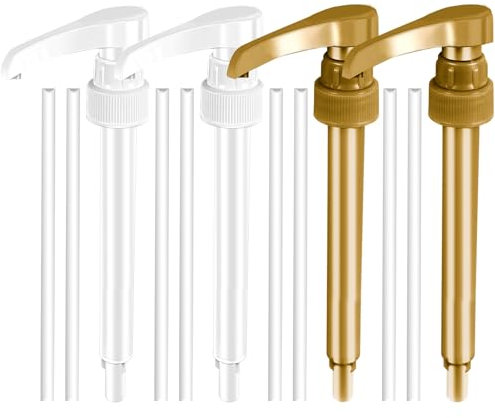 iophi Dosierpumpe für Best Body Nutrition, 4-teilige Vital Drink Erstpumpe Wiederverwendbarer Pumpspender mit 8 Langen Schläuchen für 500ml/1000ml Flaschen, Ersatz Sirup Pumpe, DIY Zuschneiden