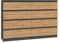 CDF Kommode Malwa M8 140| Farbe: Anthrazit - Eiche Artisan | Schrank für Dokumente, Kleinigkeiten | Ideal für Wohnzimmer, Schlafzimmer, Kinderzimmer, Jugendzimmer und Büro | 8 geräumige Schubladen