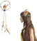 RY-EARL Boho feder kopfschmuck feder perlenquasten stirnband türkis prinzessin kopf kette schmuck für frauen und mädchen weihnachten (braun)