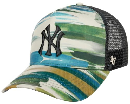 47 Brand MLB Yankees Fisherman Camo Cap Basecap Baseballcap Trucker Truckercap Meshcap NY New York Damen/Herren - Snapback, mit Schirm Frühling-Sommer