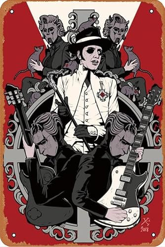 Cardinal Copia Ghost Band Zerochan Anime – Poster, Metallschild, Blechschild, Retro-Wanddekoration für Zuhause, Straße, Tor, Bars, Club, Restaurants, Cafés, Geschäfte, Pubs, Geschenk, 30,5 x 20,3 cm