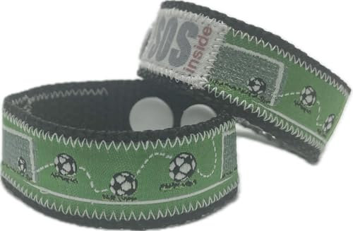 SOS-Armband Fußballplatz, Notfallarmband mit Telefonnummer für Kinder