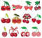 Kirako 12Pcs Cherry Iron on Patches Cute Fruit Cherry Bomb Sew on Repair Embroidered Applique Red Aesthetic Girly Style Bow Skull Lip DIY Crafts Accessories Gifts for Girls Women Clothing Backpack Hat