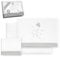 Interbaby - Juego Sabanas Cuna 60x120 Algodon 100% | Sabana Cuna Franela, Cálida, Suave | Incluye Sabana Bajera, Encimera y Funda de Almohada | Ideal para Invierno | Elefante Globo Corazón Blanco/Gris