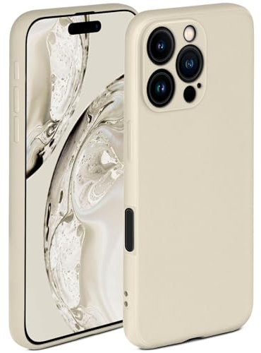 ONEFLOW Custodia morbida in silicone per iPhone 16 Pro con protezione per fotocamera, custodia in silicone con protezione rialzata per display, cover posteriore protettiva, custodia morbida, colore