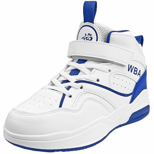 HSNA Basketball-Schuhe für Kinder Turnschuhe Jungen Sneaker Mädchen (Weiß 38 EU)