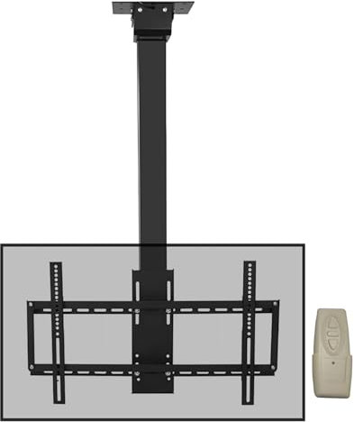 Supporto da soffitto per TV elettrico - Supporto da pavimento per TV LCD, con regolazione a sinistra e a destra, adatto a TV da 32-70 pollici, con telecomando, per aule multimediali/sale conferenze/ca