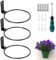 efuturetime 3 x Anillo Soporte Macetas Pared Ø12,5cm Anillo para Macetas Exterior Internal, Colgador Maceta Pared con Tornillos y Destornillador para Balcón, Jardín, Restaurante
