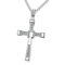 FULISONG 925 Sterling Silber Kreuz Halskette Dominic Toretto Vin Diesel in Fast and Furious Halskette Geschenk for alle(16G,50cm)