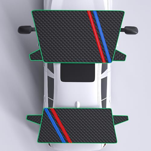 Frontscheibenabdeckung Winter für Mercedes Sprinter W907 2018-2024, Frost Wasserdich Winddicht Staubdicht Kratzfest UV-Schutz Windschutzscheiben Abdeckung mit Reflexstreifen,B