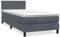 vidaXL Boxspringbett mit Matratze Dunkelgrau 100x220 cm Samt, Bett, Bettrahmen, Einzelbett, Schlafzimmermöbel, Lattenrost, Samtbett, Polsterbett