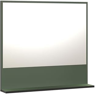 trendteam smart living - PureBliss - Wandspiegel - Grün - (BxHxT) 80 x 74 x 14cm - Badezimmerspiegel mit 80cm Ablagefläche