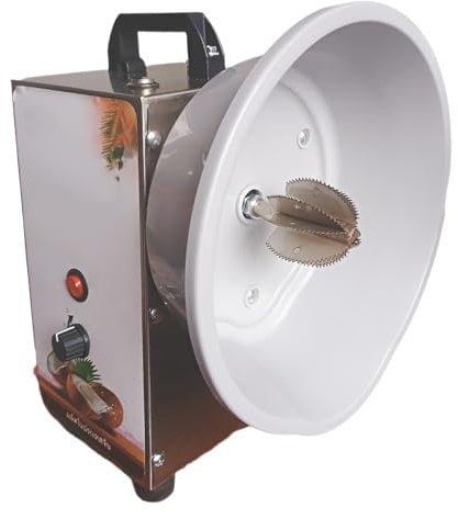 Vertical Coconut Scraper Grater, 3 Speeds Adjustable Coconut Processing Machine,Non-Slip Handles and Feet, with 1 Blade Dust Cover, Commercial Electric Coconut Meat Removal Tool, for Bakery Shop