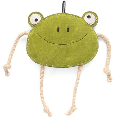 Robustes Hundespielzeug aus Leder, aggressiv, unzerstörbar, Lilienfrosch