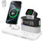 MONASAY Wireless Charging Station Qi2 5 in 1, 23W Wireless Charger with Alarm Clock for Multiple Devices, Magnetic Charger Stand for iPhone 16/15/14/13/12 Series and AirPods, Apple Watch Series, White