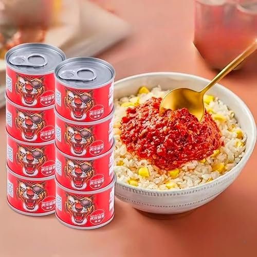 4 flavors of instant chili sauce，Handmade fresh chili sauce,hot pot dipping sauce,Instant mushroom sauce,colorful chili sauce,Spicy mixed noodle sauce (Sweet and spicy,4 can)