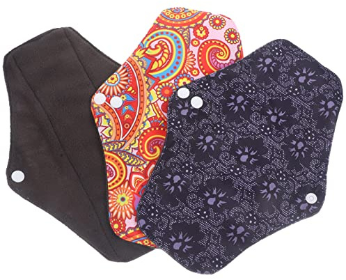 Assorbenti Lavabili Riutilizzabili da Donna 3 Pezzi in Cotone