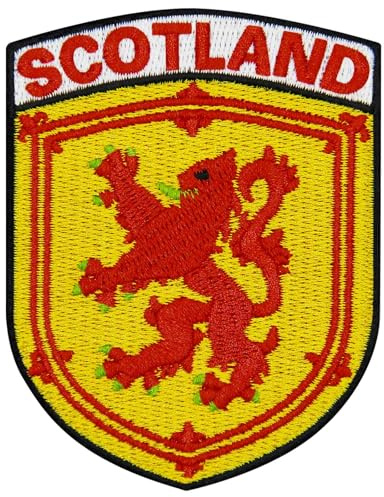 EmbTao Schottland Wappen Löwenschild Bestickter Aufnäher zum Aufbügeln/Annähen