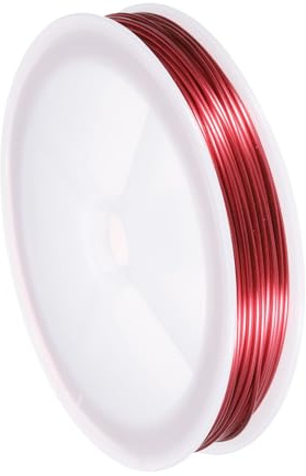 QUARKZMAN Filodi Rame 18 Gauge 1MM Filo Resistente all'Ossidazione Rosso | per Creazione di Gioielli e Artigianato, 15M, per Creazione di Gioielli