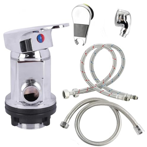 OrangeClub Robinet de camping pour caravane, douche extérieure, douchette à main pour caravane, robinet de douche, mitigeur de douche, mitigeur de douche, lavabo de coiffeur