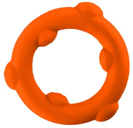 Oxballs Spinner Cock Ring – Orange Liquid Silicone Penis Ring | Mega-Stretch, Durable, Gripper Nubs for Hard Play & Stamina
