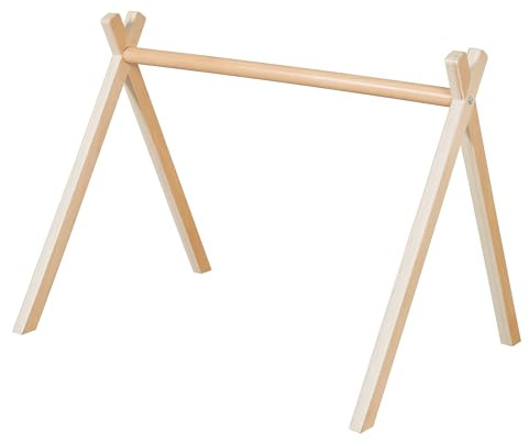 roba Baby-Spielbogen nach Montessori - Baby Gym & Activity Center aus Holz - Spieltrapez ab 3 Monaten zum Anhängen von Spielsets - Natur
