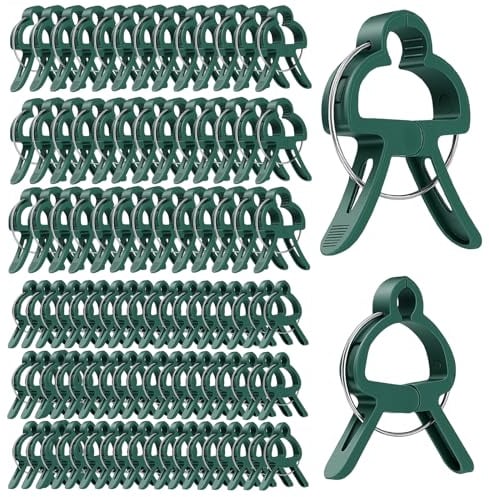 CHUENHEI 200 Stück Pflanzenklammern Groß und Klein, Grün Pflanzenclips Tomaten Rankhilfe Clips, Wiederverwendbare Rankhilfe Klammern für Pflanzen, Gurken, Rosen