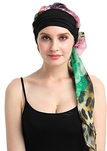 FocusCare Chemo Hut Turban Kopftuch gebunden Kopfbedeckung Halstuch für Krebs vor
