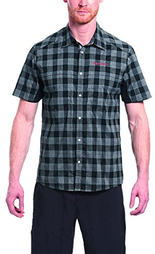 Gonso Herren He-bike-hemd-1/2-arm Don, Black Mel.Check, S, 19409