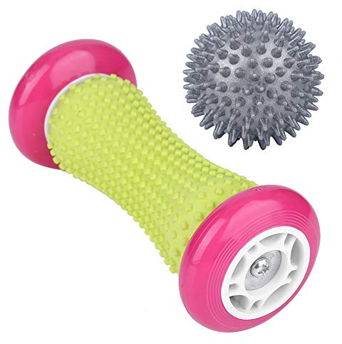 Fußmassage Roller, Muscle Roller Stick Spiky Balls für Plantar Fasciitis Handgelenke und Unterarme Übung Roller Hand Fußentspannung Massage Ball Schmerzlinderung Trigger Point