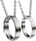 JSDDE Personalisierte Gravur Pärchen Kette Damen Herren Ringe Anhänger Partnerketten Freundschaftsketten Schmuck für Paare Liebhaber