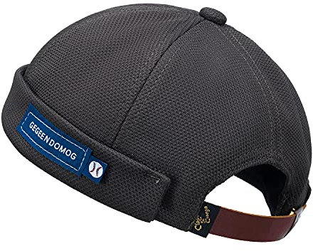 Clape Rolled Cuff Harbour Hat Commando Docker Leon Watch Cap Breathable Mesh Design Retro Brimless Beanie Hat Unisex