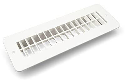 Thetford RV Camper 2 in x 10 in Floor Register Vent Without Damper Polar White PN 94256