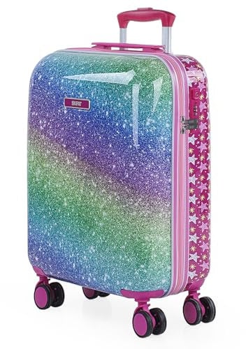 SKPAT - Koffer Kinder Jungen Starre Kinder Koffer Leichte - Kinderkoffer Jungen für Flugzeugkabine Koffer Kinder Mädchen mit 4 Rädern - Koffer für Kinder 55x40x20, Fuchsia