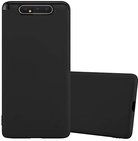 Cadorabo Hülle kompatibel mit Samsung Galaxy A80 / A90 4G Schutzhülle TPU Silikon Case Candy Design Slim Kratzfest Weiche Gummi mit Rundumschutz Case Hülle für Galaxy A80 / A90 4G in Schwarz