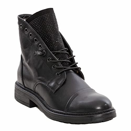 Toocool Botas de mujer con pedrería, botines para motero, de invierno, G621, Negro , 37 EU