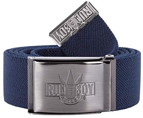 2Stoned Stretchgürtel Koppelgürtel elastisch Rudeboy Stylee in Navy, 130cm - 150cm dehnbar, für Damen und Herren