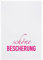 Geschirrtuch weiss, SCHÖNE BESCHERUNG, neon pink