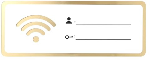 Warmhm Wifi Password Sign Wifi Acrilico Cartello Adesivo Wifi Board Wall Placca Wifi Password Promemoria per Home Business Office
