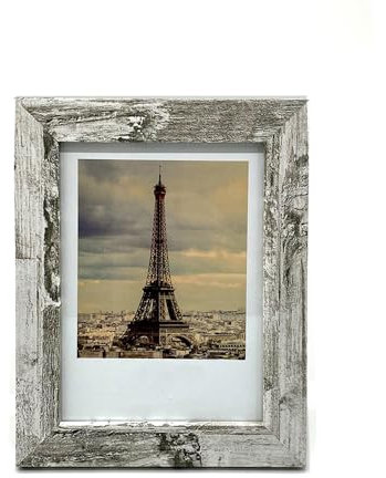 PLUS HOME Marcos De Foto O Portafoto Ref-007 Mesa De Panel De Cristal Sencillo Para Decorar o Regalo(18X24CM GrisPiedra)