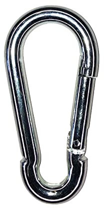 Sunload Feuerwehr-Karabiner Stahl verzinkt Karabinerhaken (10 x 100)