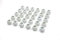 Lot de 30 boules élastiques à bascule de 2,2 cm avec bords coupés en plastique trempé pour tendeurs et tendeurs (blanc, 30)