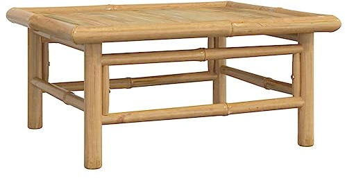 vidaXL Gartentisch, Couchtisch Beistelltisch für Garten Balkon Terrasse, Terrassentisch Balkontisch Gartenmöbel, 65x55x30cm Bambus
