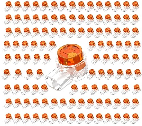 AWAVM 120 Pack K2 Butt Splice Connectors UY Jelly Crimp for Data Telephone Wire Repair