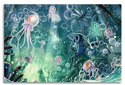 VZRSQZK Game Hollow Knight Poster, dekoratives Gemälde, Leinwand, Wandposter und Kunstdruck, modernes Familienschlafzimmer-Dekor-Poster, 20 x 30 cm